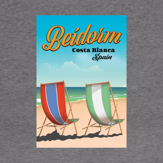 Benidorm Beach poster by nickemporium1